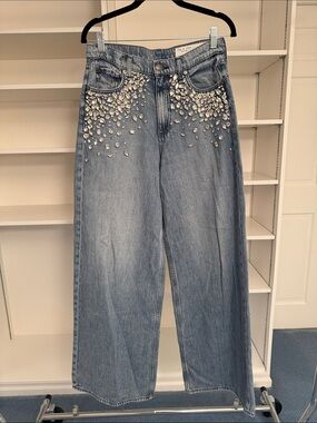 rag & bone Featherweight Sofie High-Rise Full Length Ultra Wide Jean